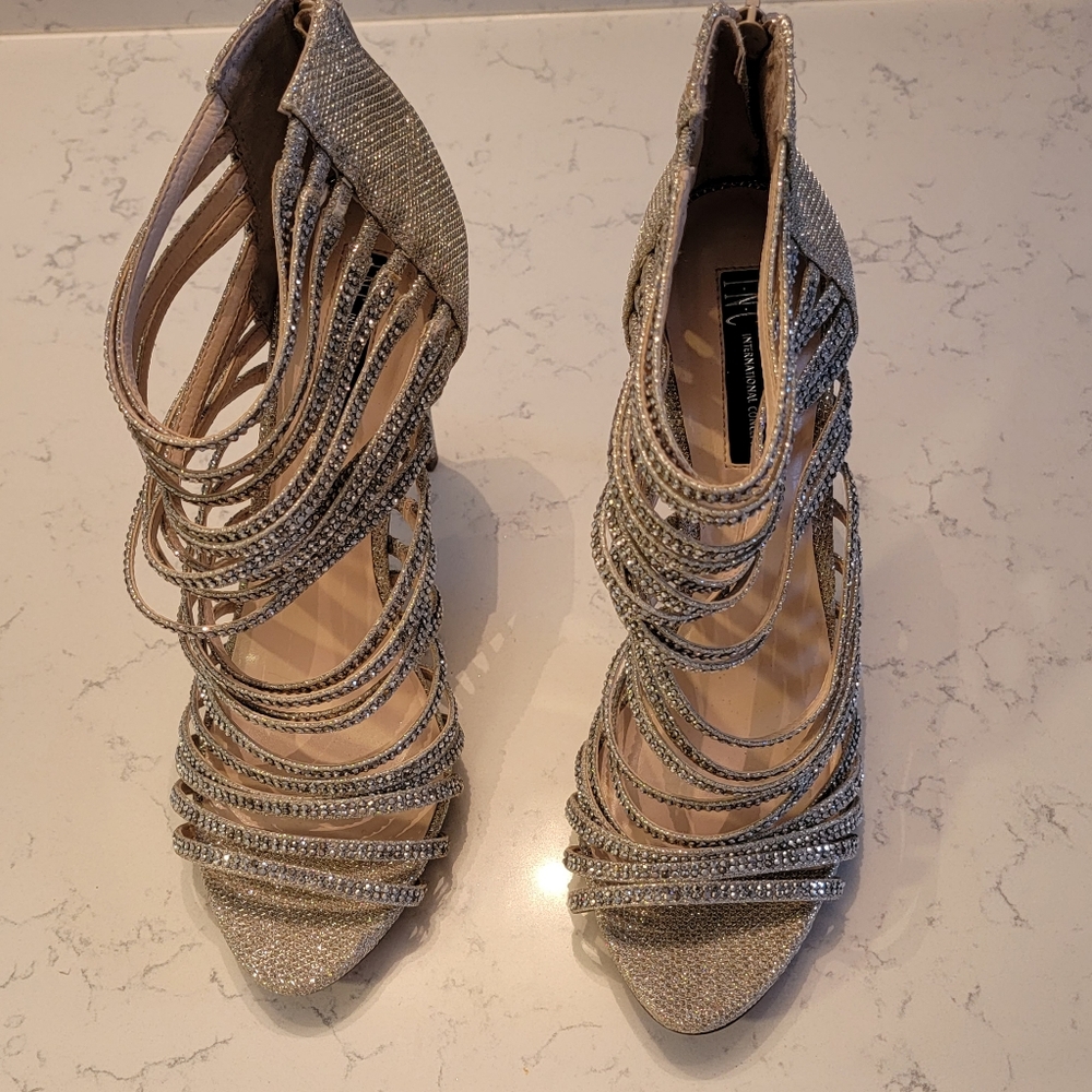 INC International Concepts Rowell Rhinestone Platform Sandals
